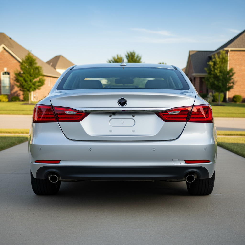 Vehicle with reversing camera and parking sensors